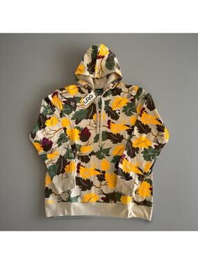 LRG Lifted Research Group Leaf Peeping Camo Pullover Hoodie Men’s Medium Khaki
